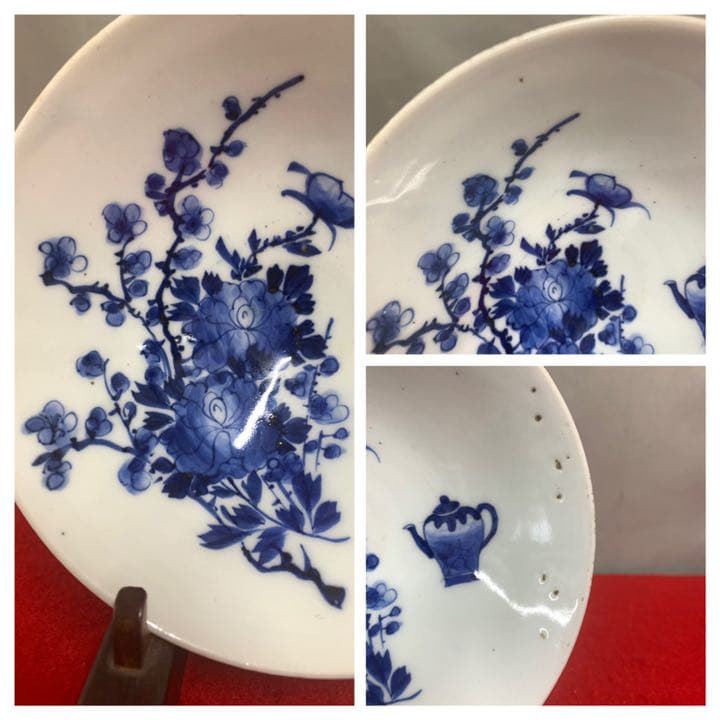 中国古美術 清朝染付け茶碗 茶道具 染付け 西き-6 中国古美術 清朝染付け