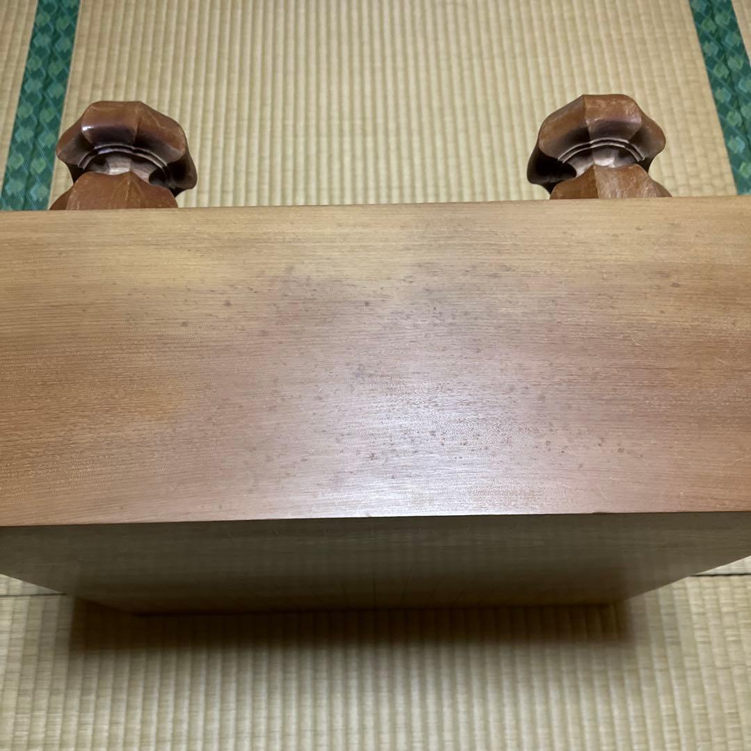 高級囲碁盤 碁石セット 脚付き ヘソ有り　蛤碁石