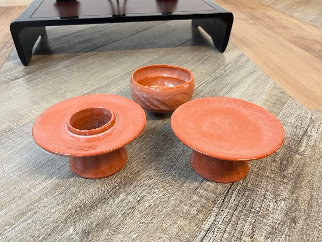 茶道具 今日庵認定 三具足 天目茶碗 天目台 高杯 利休居士御画像