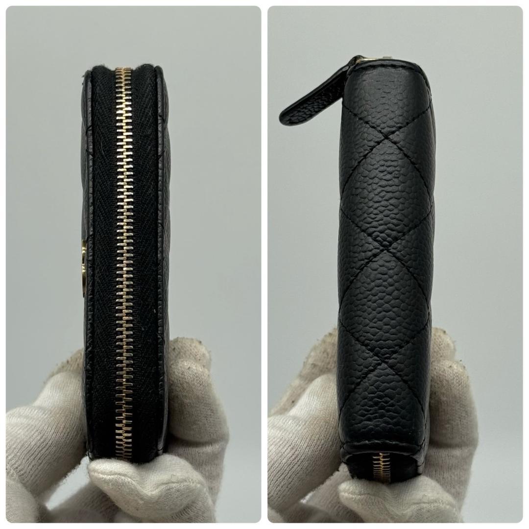 【箱付き・極美品】シャネル キャビアスキン カード　ケース　小銭入れ