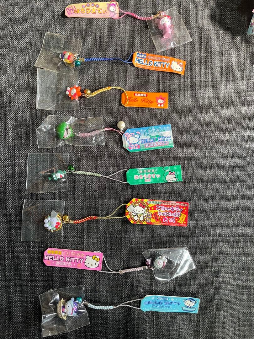 ハローキティ ご当地ストラップファスナーマスコットセット 20年前購入品レア