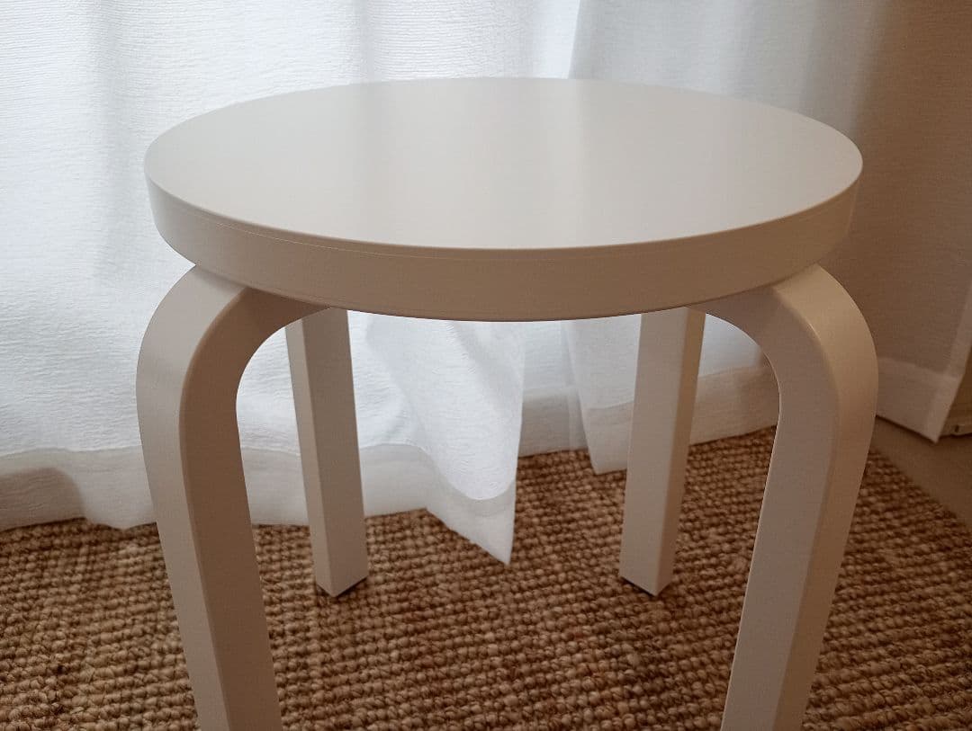 【美品】artek Stool E60 4本脚 オールホワイトラッカー