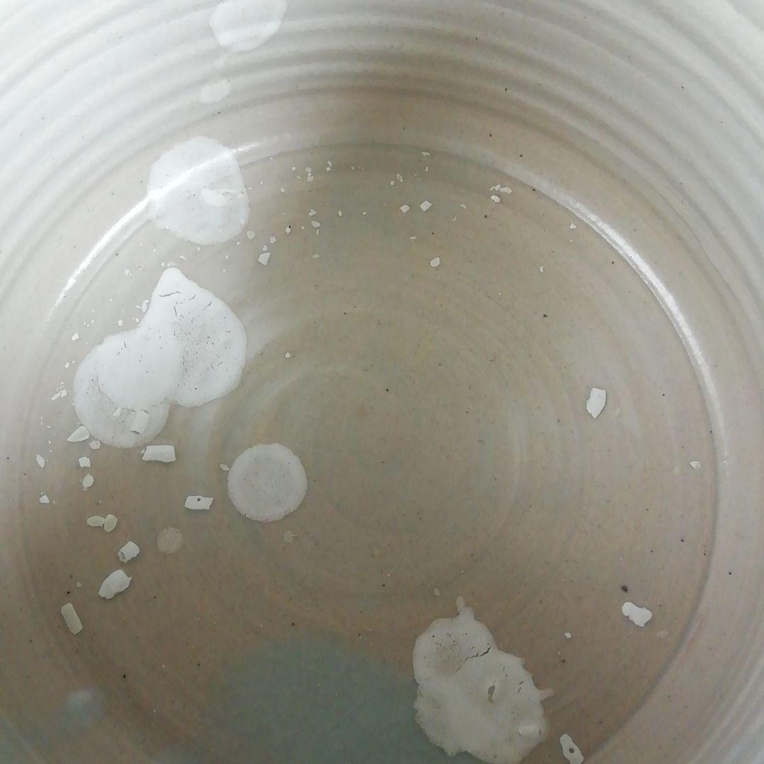 T818 水指 『罅釉』『東原窯 羽柴良一 作』 共箱 茶道具