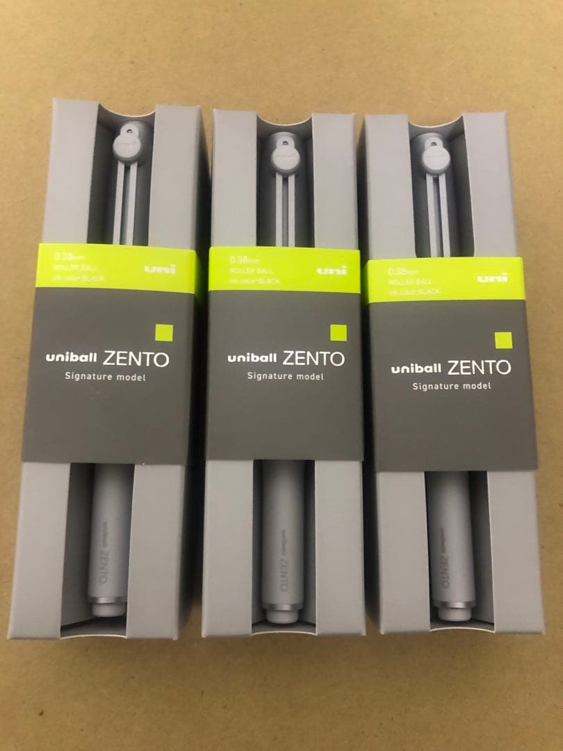 三菱鉛筆 ユニボールゼント シグニチャーモデル シルバー 3個セット