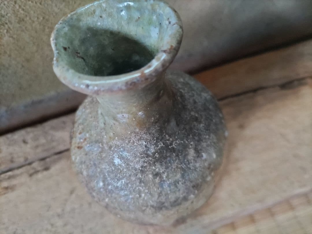 古信楽　徳利　一輪挿し