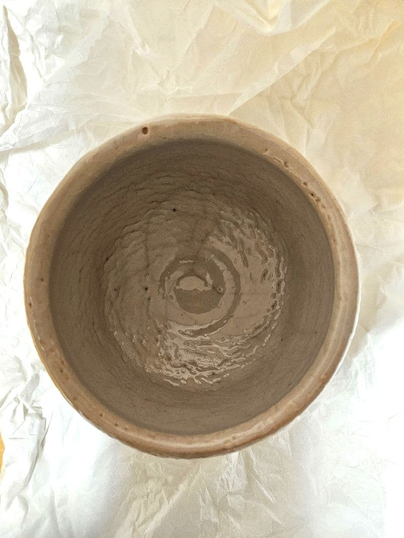 十三代亀井味楽 高取白釉茶盌 共箱 永田宗伴書付 高取焼 茶碗 茶道具