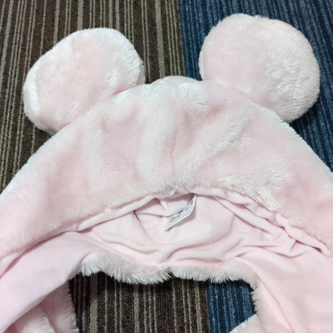 ミッキー マフラーファンキャップ 被り物 ディズニー ピンク ミニー