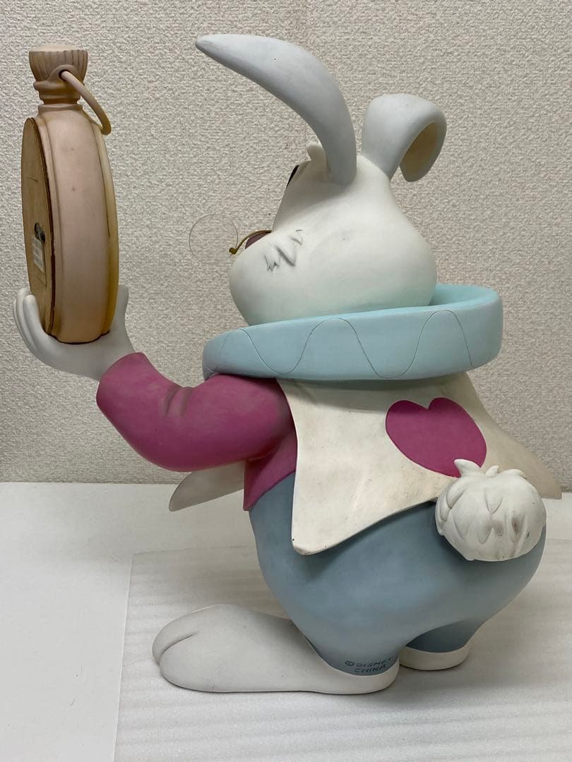 3-2701 激レア☆不思議の国のアリス 白うさぎ 兎置き時計 ビッグフィギュア