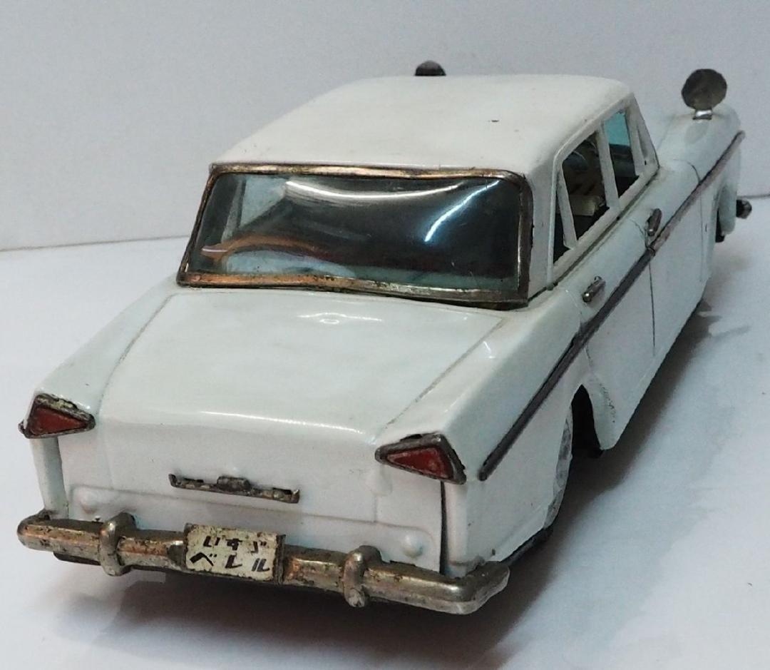 当時物【イスズ ベレル リペイント白】ブリキ製フリクション ミニカー TIN箱無