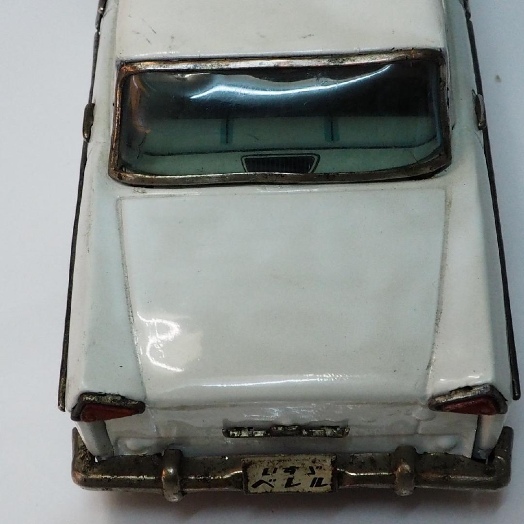 当時物【イスズ ベレル リペイント白】ブリキ製フリクション ミニカー TIN箱無