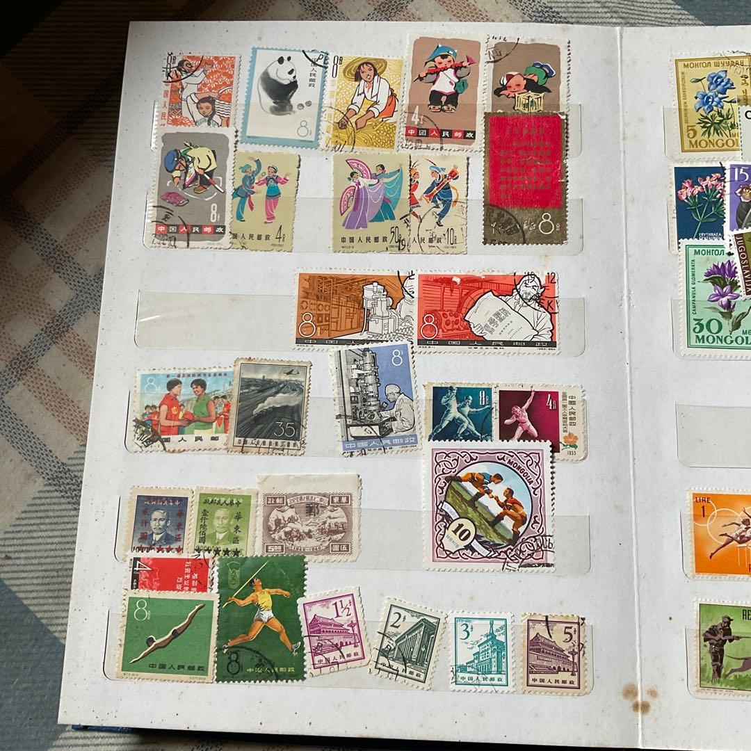 使用済み 外国切手帳 ベトナム、カナダ、ソビエト、中国他、【昭和レトロ】