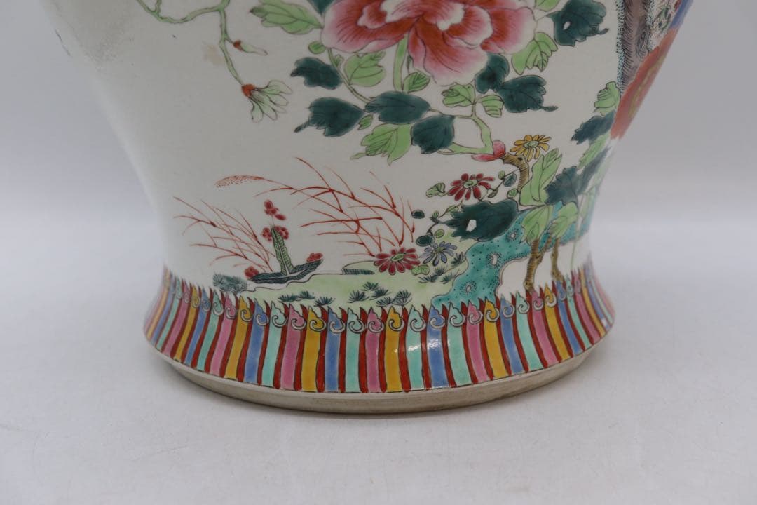 中国 粉彩雉鳥牡丹紋大瓶 高さ35cm 送料込み251107の通販はau PAY