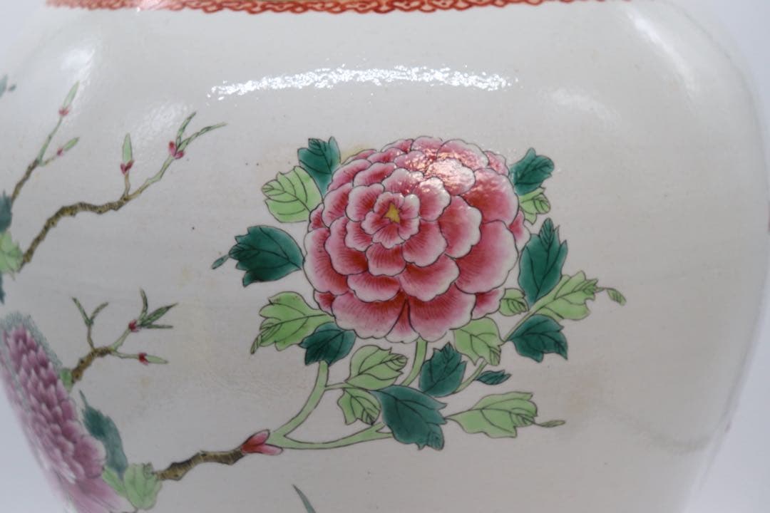中国 粉彩雉鳥牡丹紋大瓶 高さ35cm 送料込み251107 - メルカリ