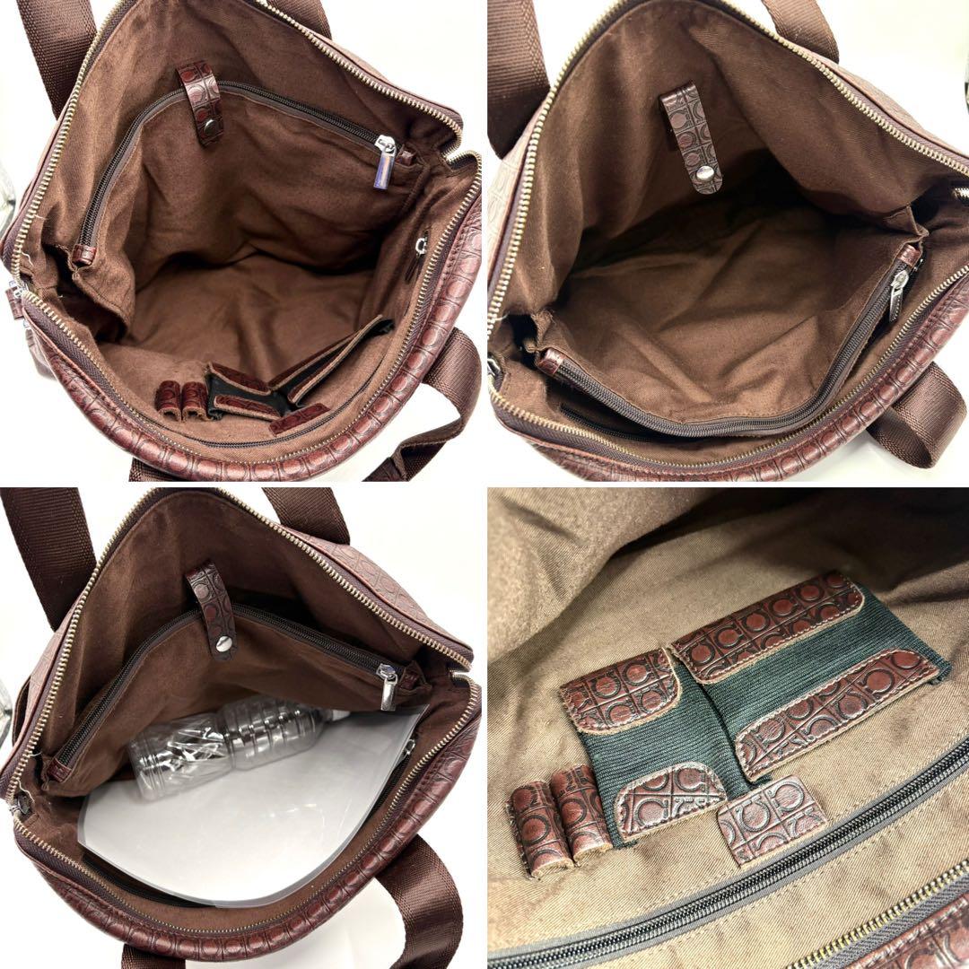 オールレザー 総柄 ガンチーニ サルバトーレフェラガモ 2way ブリーフケース