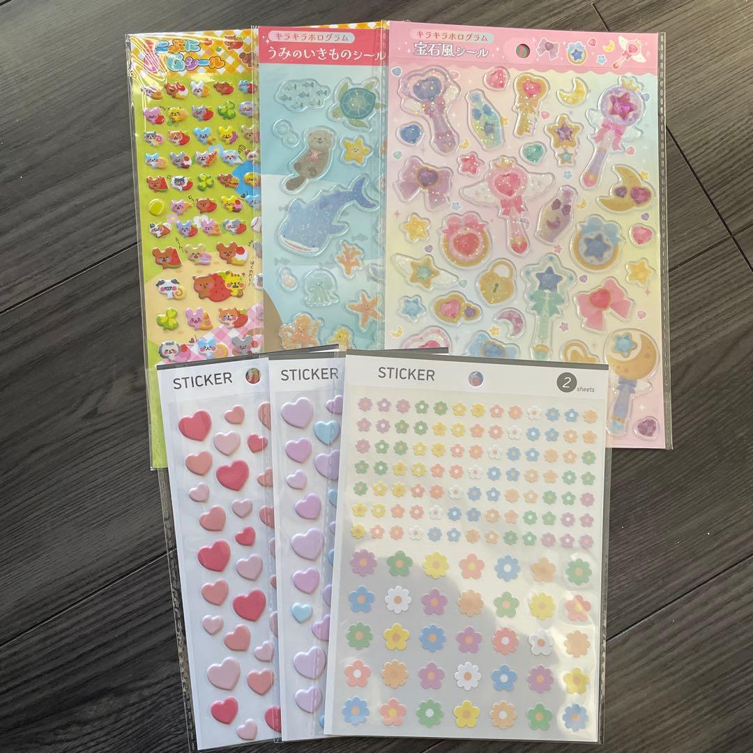 シール集め引退　527枚　100均中心　キャラクターシール　多種類　まとめ売り