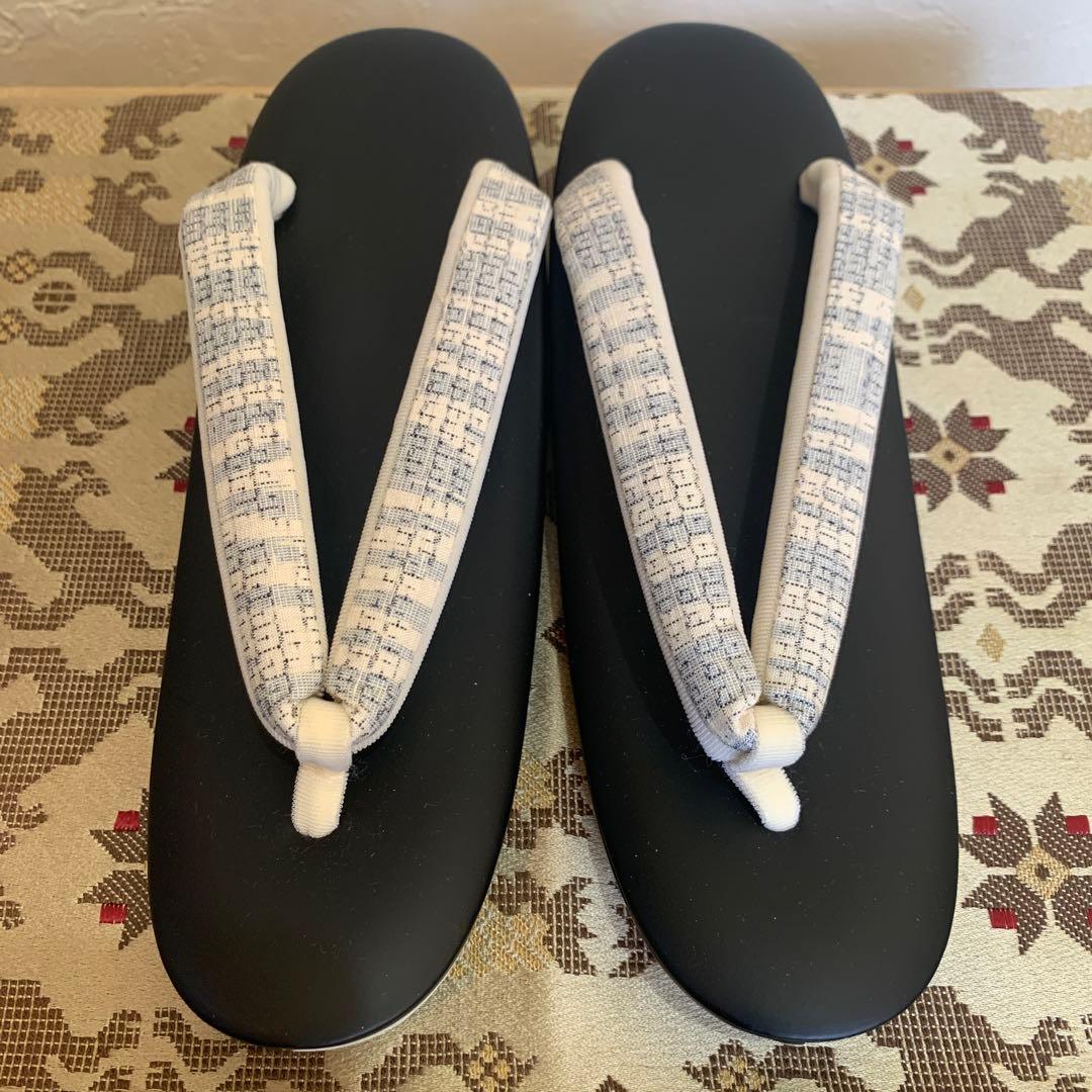 草履　バッグセット　結城紬