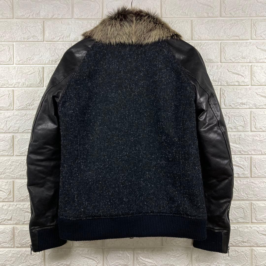 極美品 backlash バックラッシュ メルトンステアレザースタ