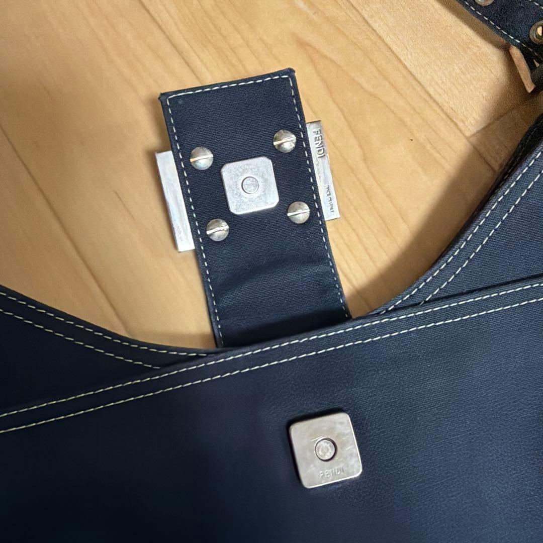 FENDI フェンディ マンマバケット マーブル デニム ショルダーバック 希少