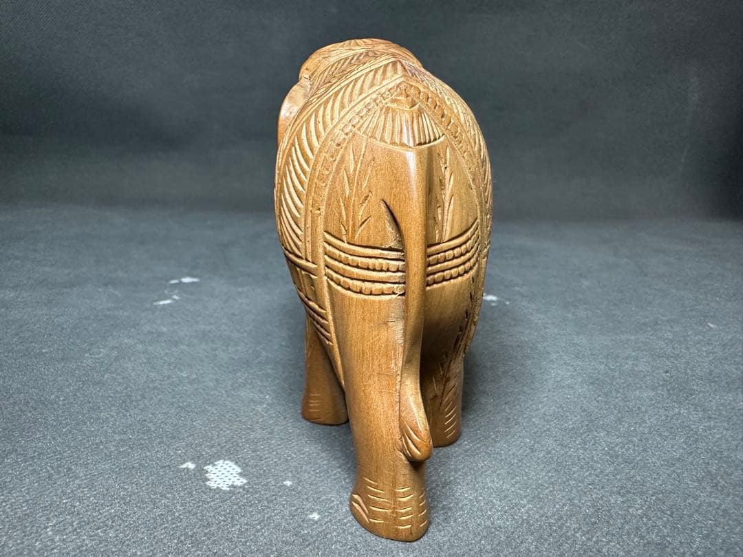 インド 白檀 象 木彫り 骨董 木像 木製 仏教 密教 置物 アンティーク