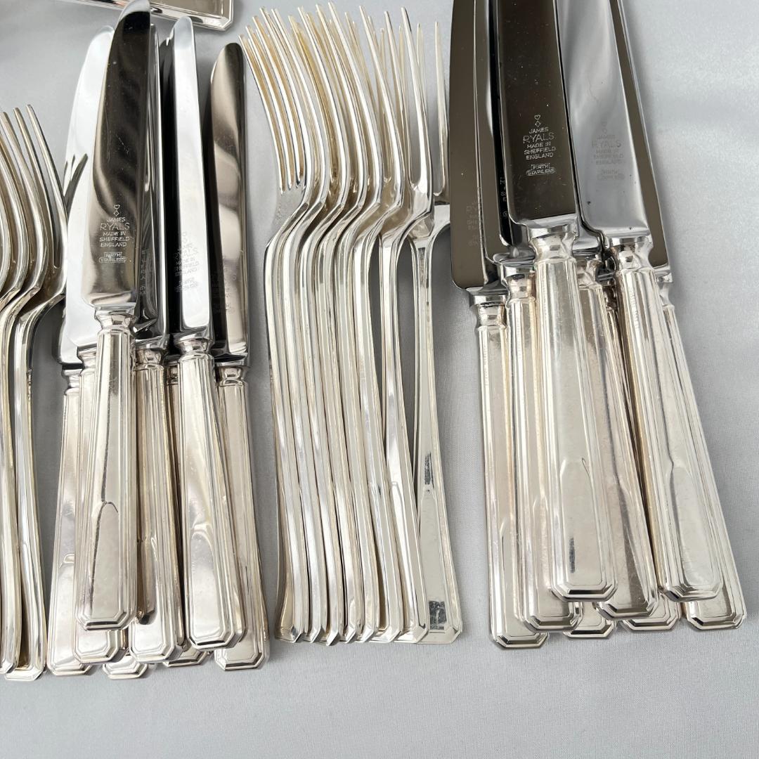 【James Rayls】 アールデコ ディナーフルセット 8名用87本組