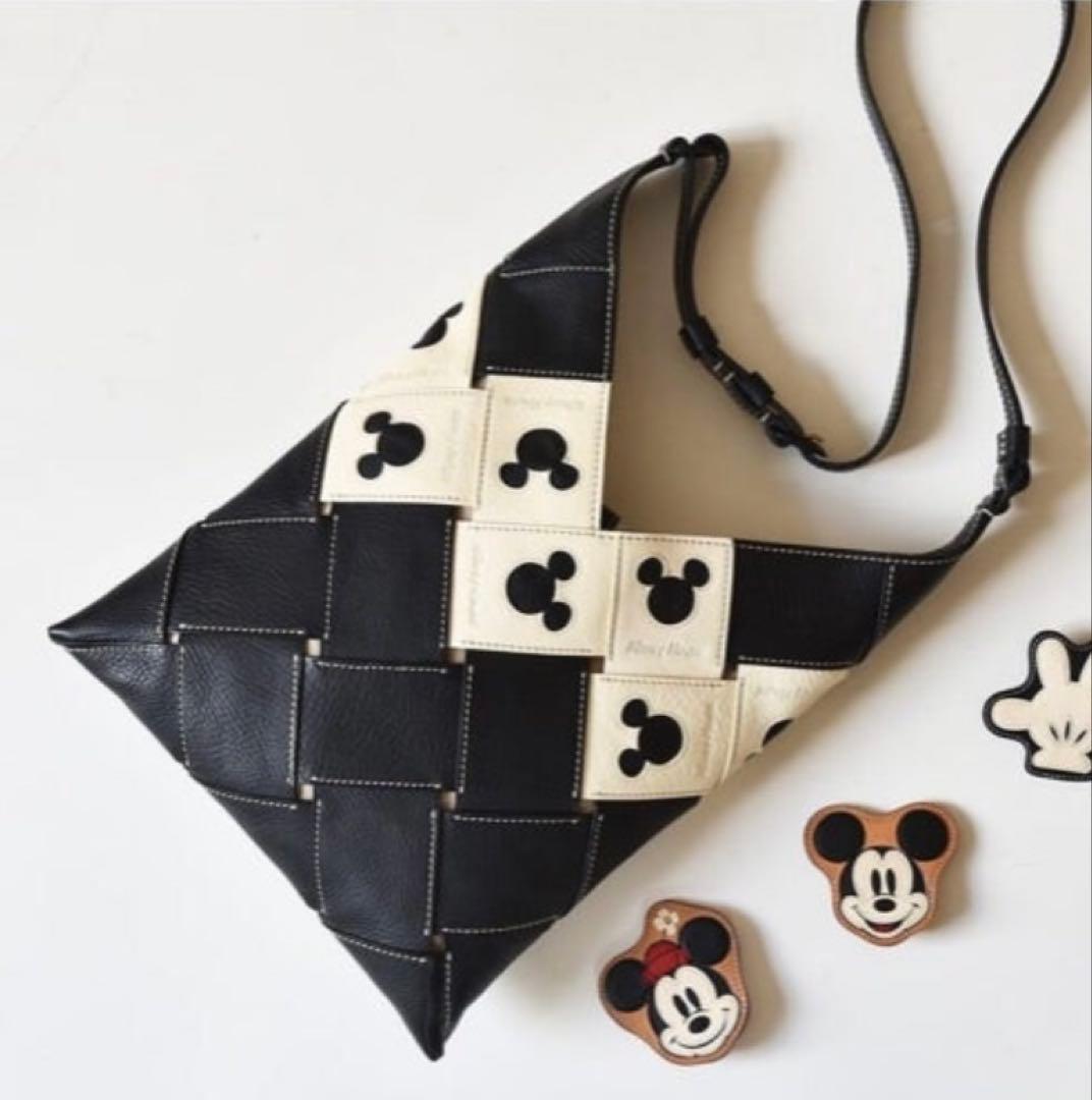 genten サスティナブルカットワーク 限定ミッキーマウス ショルダーバッグ