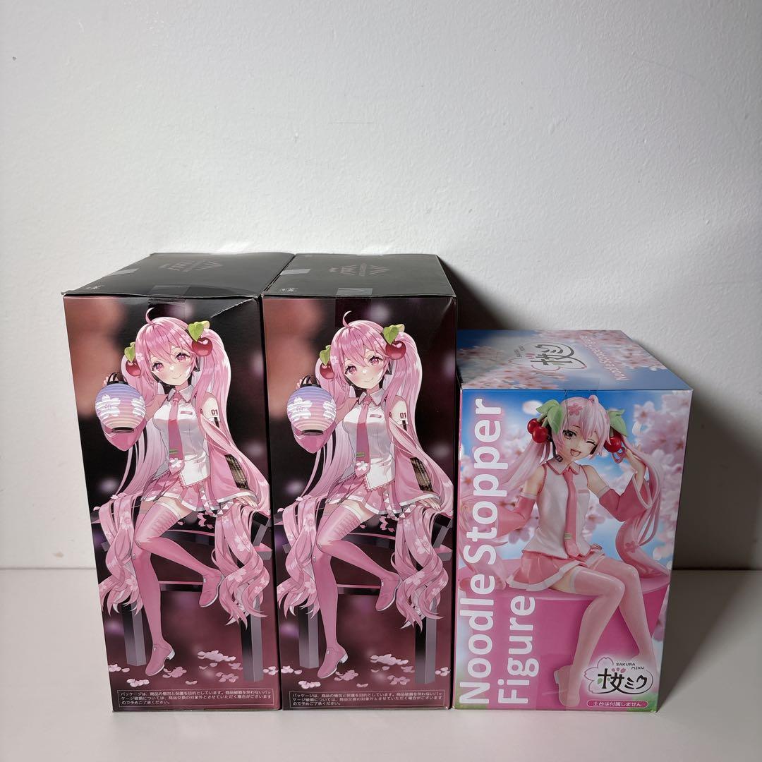 未開封 初音ミク 桜ミク フィギュア 3体セット ぬースト AMP＋