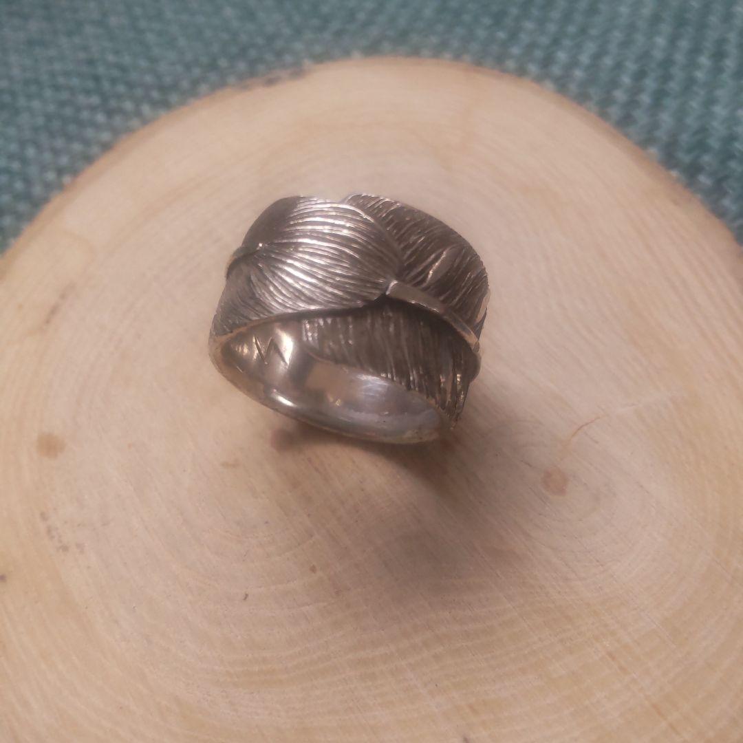 Navajo・VINTAGEフェザー彫りリング・希少
