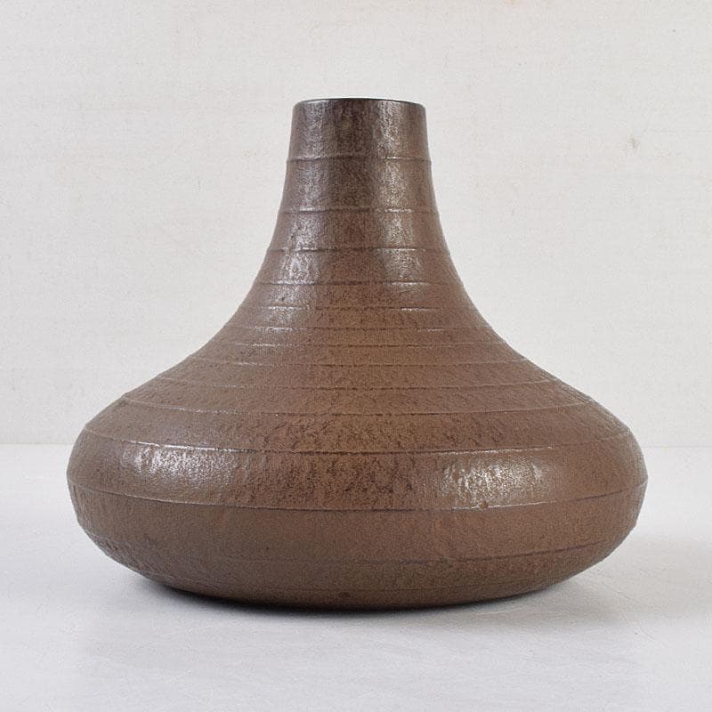 南部鉄器 御釜師 鈴木盛久作 波紋花器 重さ約1015g 共箱 M R9373