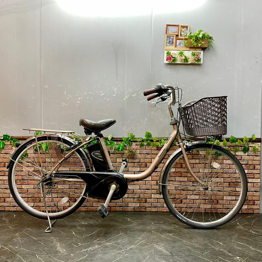 引き取り価格【2】電動自転車 Panasonic 薄ピンク 24インチ 電動