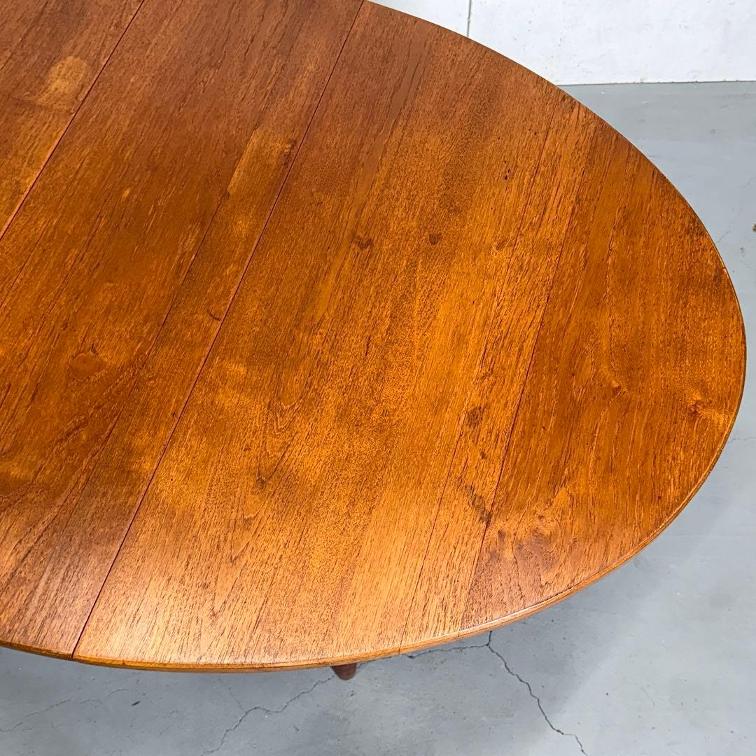 Remployヴィンテージ チーク オーバルダイニングテーブル(303)