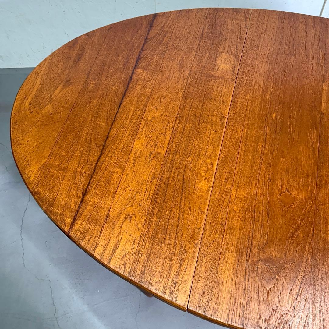 Remployヴィンテージ チーク オーバルダイニングテーブル(303)