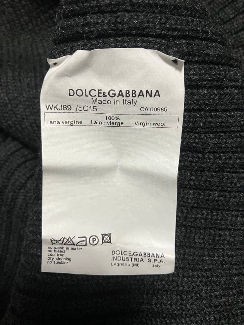 D &G ドルチェ&ガッバーナ　アウター リブ編みタートルネックジャケット