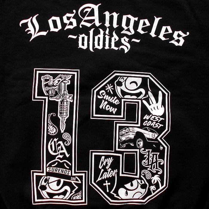 PRO CLUB ジップパーカー【L】 FELIX オールディーズ チカーノ 黒