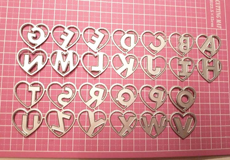 専用 期間限定特価☆ ハートの中にアルファベットダイ 文房具・事務用品