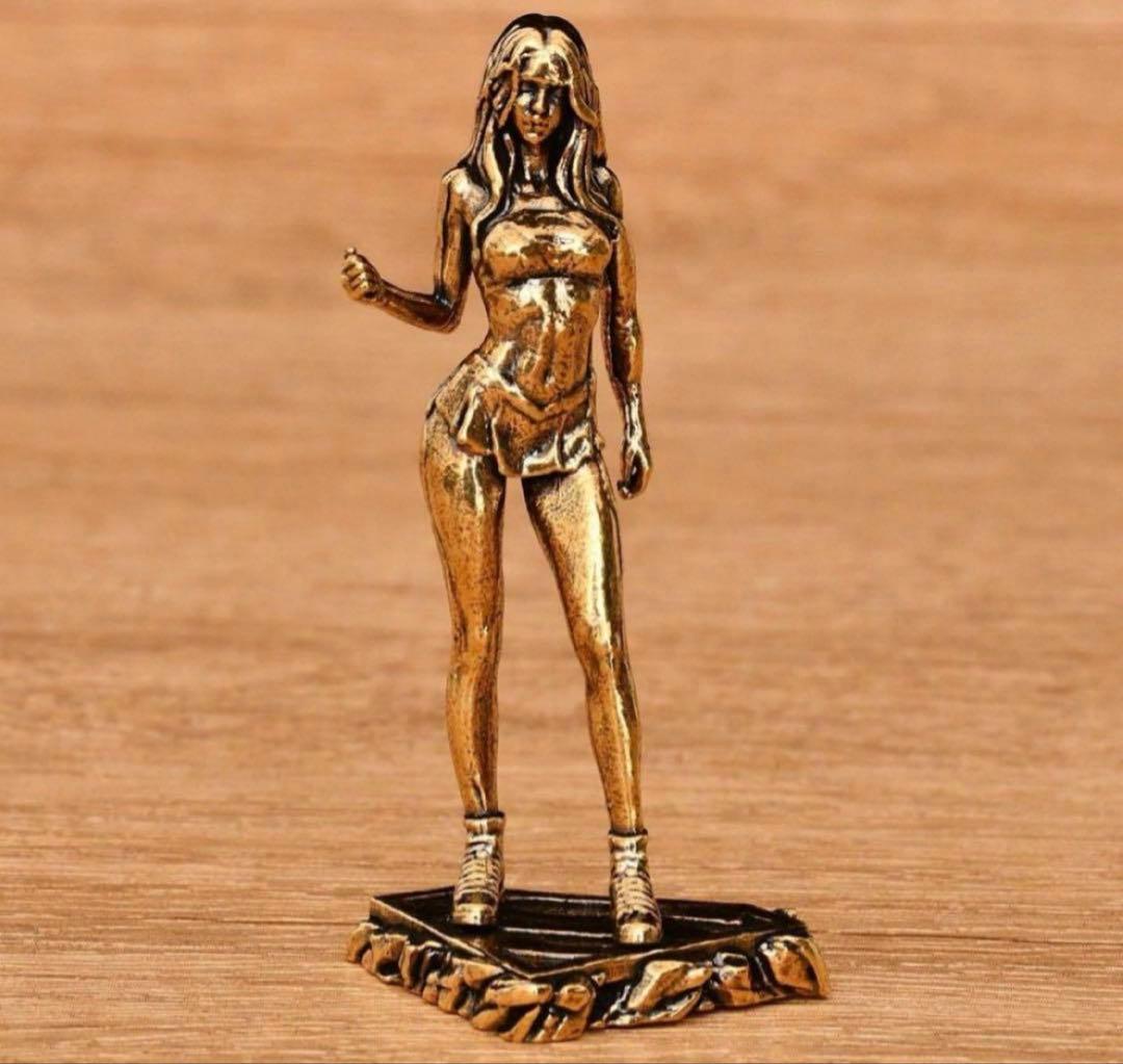 真鍮製 女性フィギュア 美人 オブジェ インテリア 置物 - メルカリ