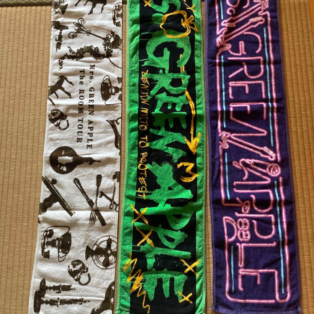 Mrs.GREEN APPLEライブタオル3枚組&ラバーバンド - メルカリ