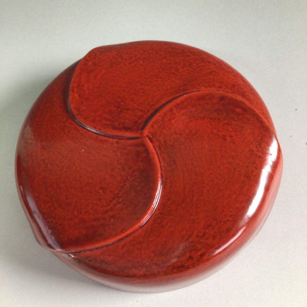 R48 棗 『松永忠能(三喜三)作』『溜塗』『大平棗』 共箱 茶道具