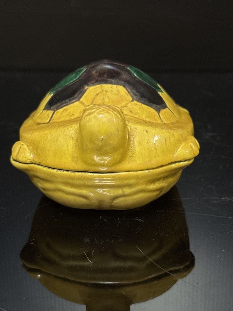 平安 真清水 蔵六 造 交跡 内金箔張 大亀 香合 桐共箱付 - メルカリ