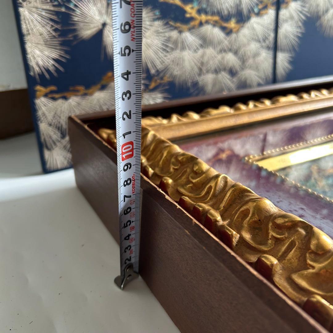 杉浦隆 海の風景 油彩画 金色フレーム 額装 インテリア