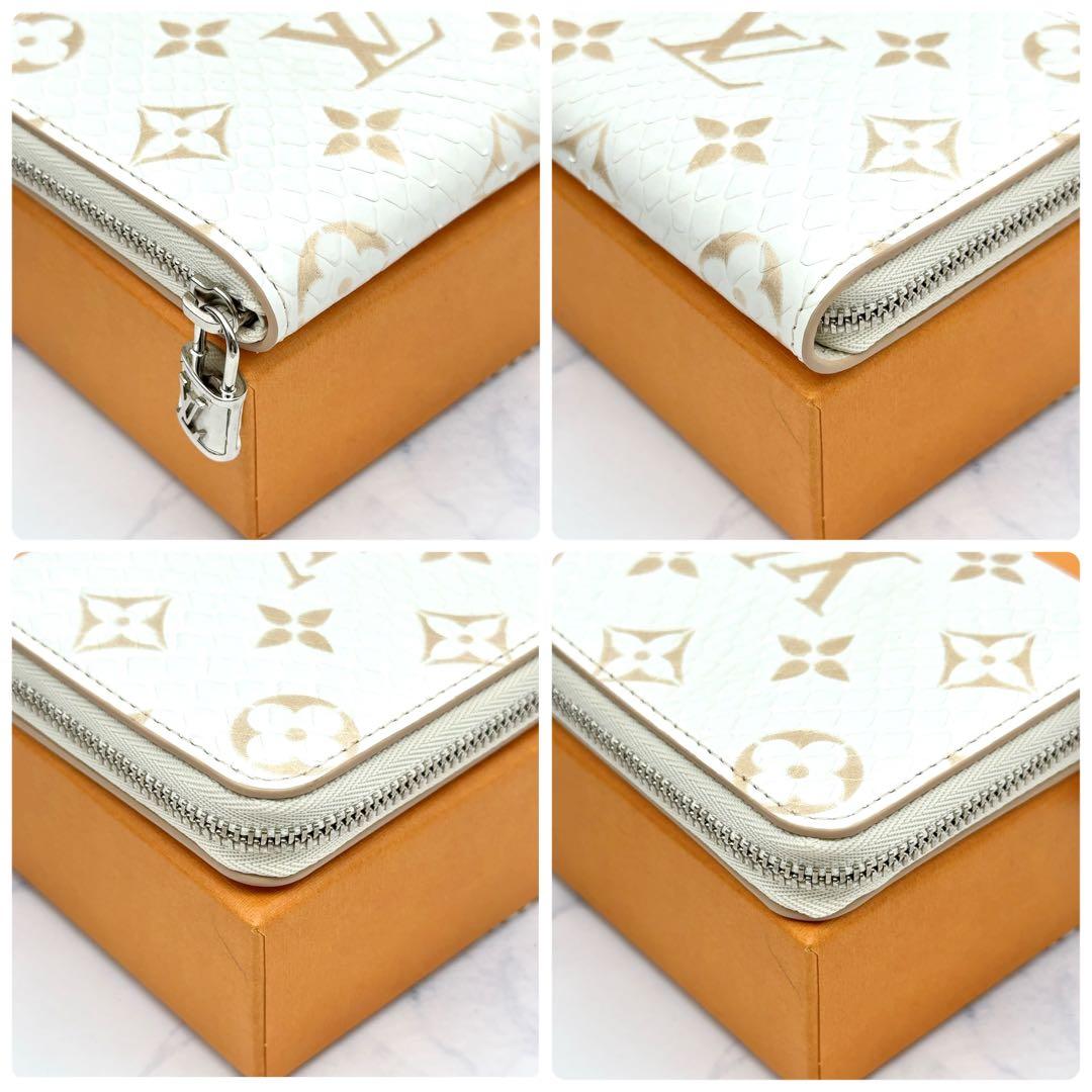 【ほぼ新品・限定】ルイヴィトン パイソン ジッピーパース エキゾチック 白