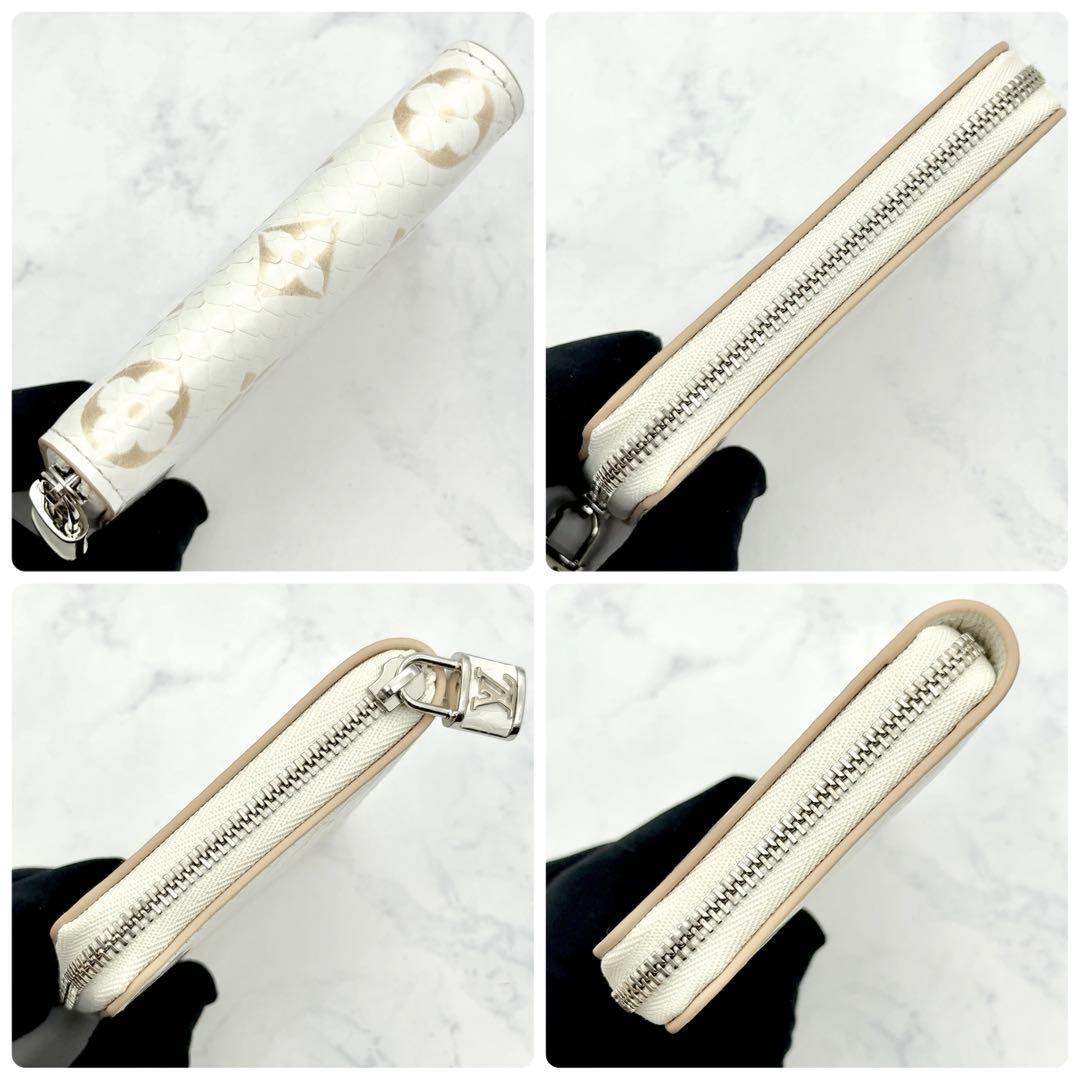 【ほぼ新品・限定】ルイヴィトン パイソン ジッピーパース エキゾチック 白