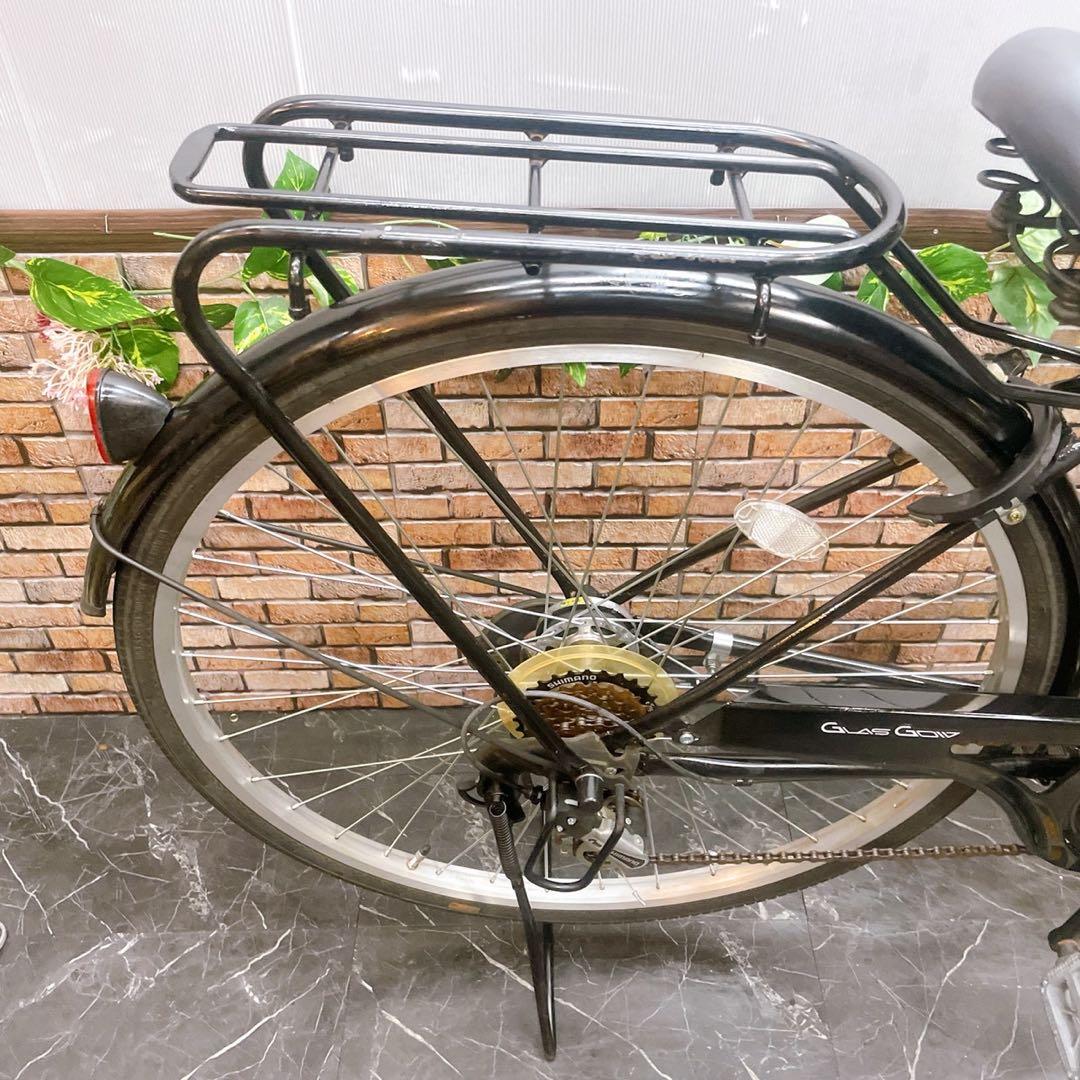 引き取り価格【41】一般車 シティー車 GLAS GOID ブラック 27インチ 自転車