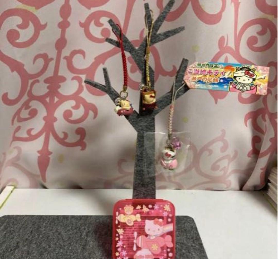 ご当地キティ＆レアなキティストラップセット超希少品 キティ 和服ストラップ