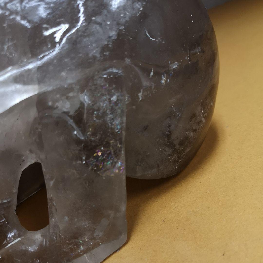 天然水晶スカル 特大 レインボー多数