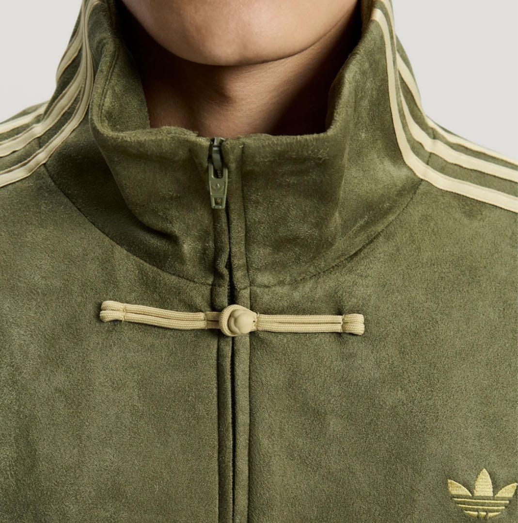 海外限定S Adidas チャイナトラックジャケット グリーン　KT3847