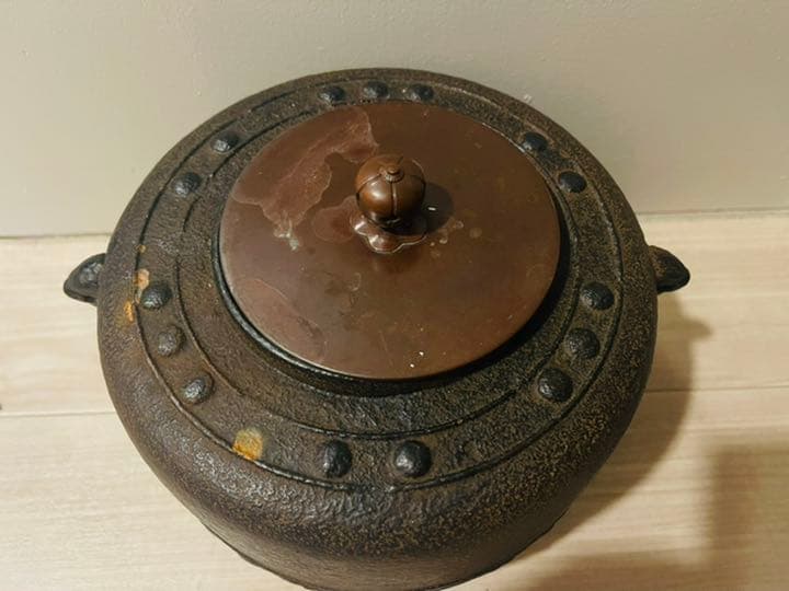 人間国宝 (高橋敬典 作)？ 萬代屋釜 茶道具 茶釜