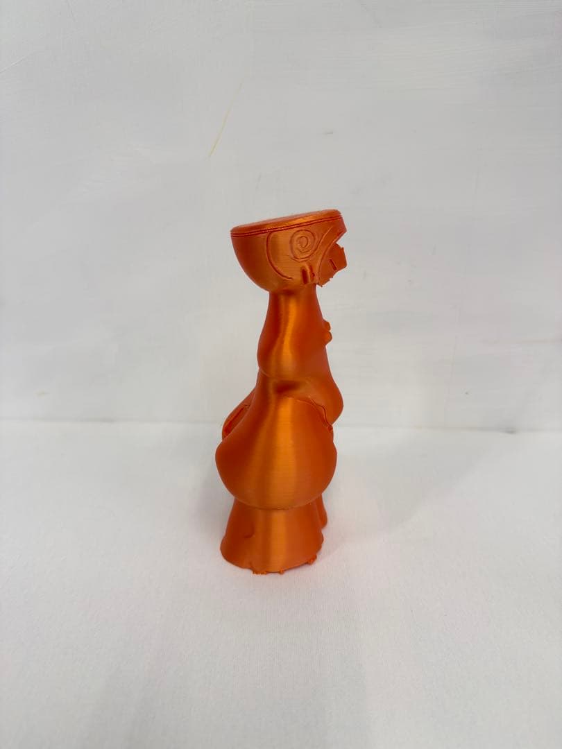 オレンジ色の国宝縄文土偶のレプリカ、3体セット、