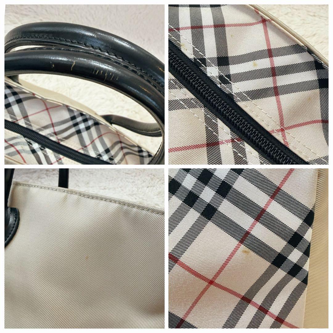 良品✨バーバリーロンドン ノバチェック ナイロン トートバッグ 舟形
