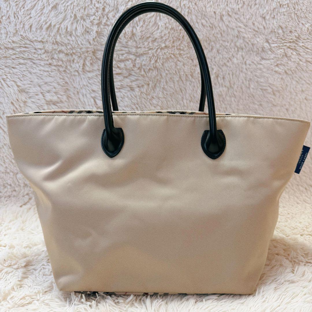 良品✨バーバリーロンドン ノバチェック ナイロン トートバッグ 舟形