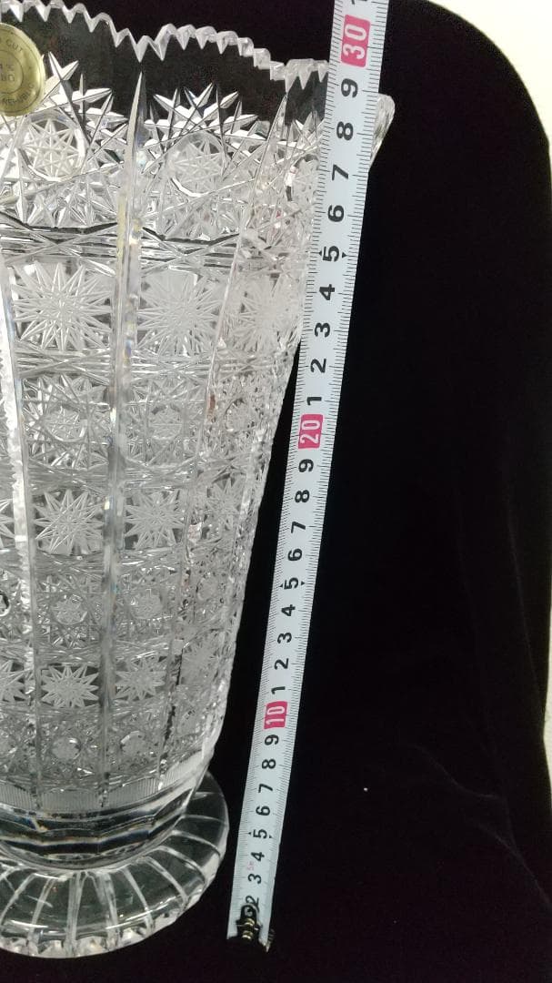 ボヘミアクリスタル花瓶 大型ボヘミアンクリスタル花瓶 大型30cm